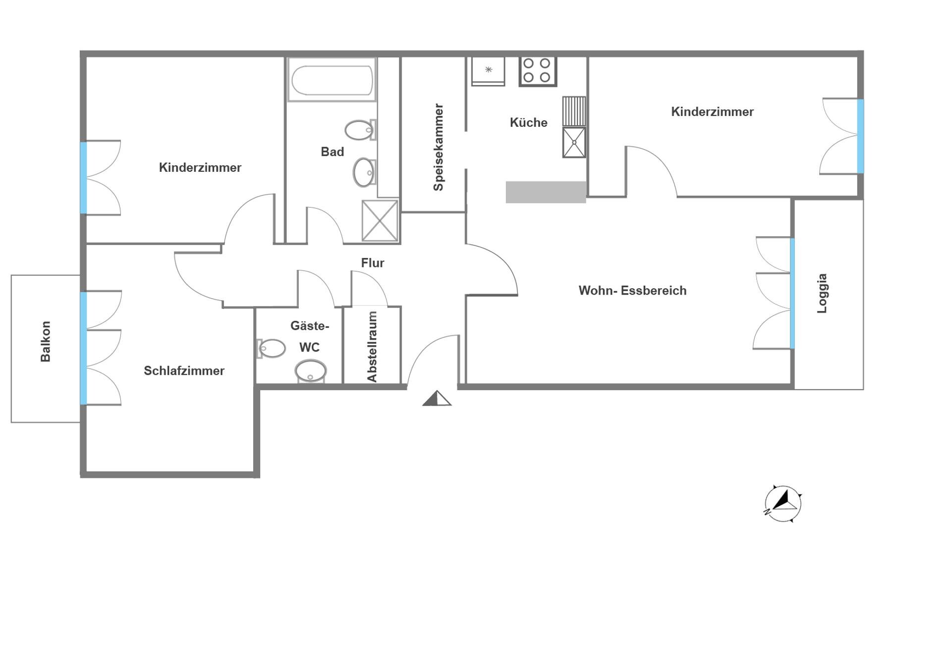 Wohnung zum Kauf 750.000 € 4 Zimmer 94 m²<br/>Wohnfläche 3.<br/>Geschoss Eilbek Hamburg 22089