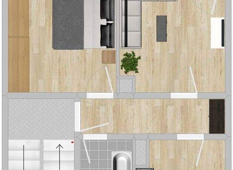 Wohnung zur Miete 381 € 2 Zimmer 55,3 m² 2. Geschoss Brandenburger Str. 11 Weida Riesa 01587