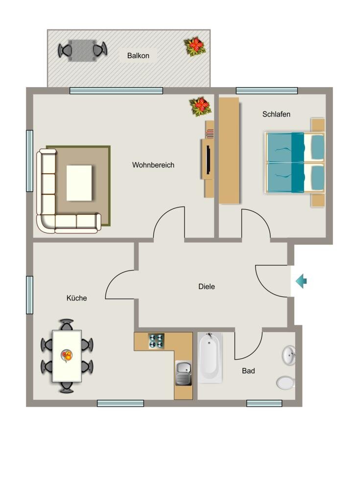 Wohnung zur Miete 491 € 2,5 Zimmer 58,4 m²<br/>Wohnfläche EG<br/>Geschoss 01.05.2025<br/>Verfügbarkeit Geistviertel Lünen 44536