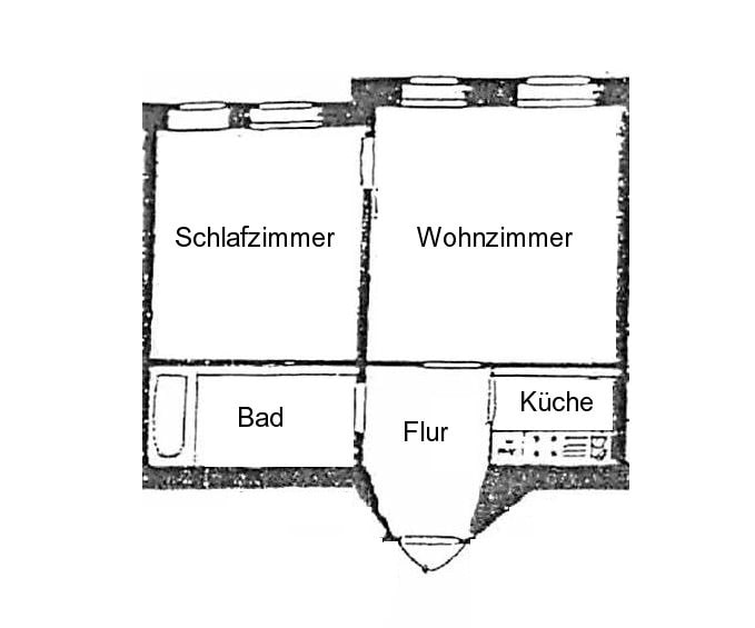 Wohnung zum Kauf 44.300 € 2 Zimmer 37 m²<br/>Wohnfläche 1.<br/>Geschoss Hilbersdorf 150 Chemnitz 09131