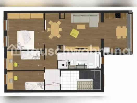 Wohnung zur Miete Tauschwohnung 1.800 € 4 Zimmer 84 m² 3. Geschoss Nordend-Ost Frankfurt am Main 60316