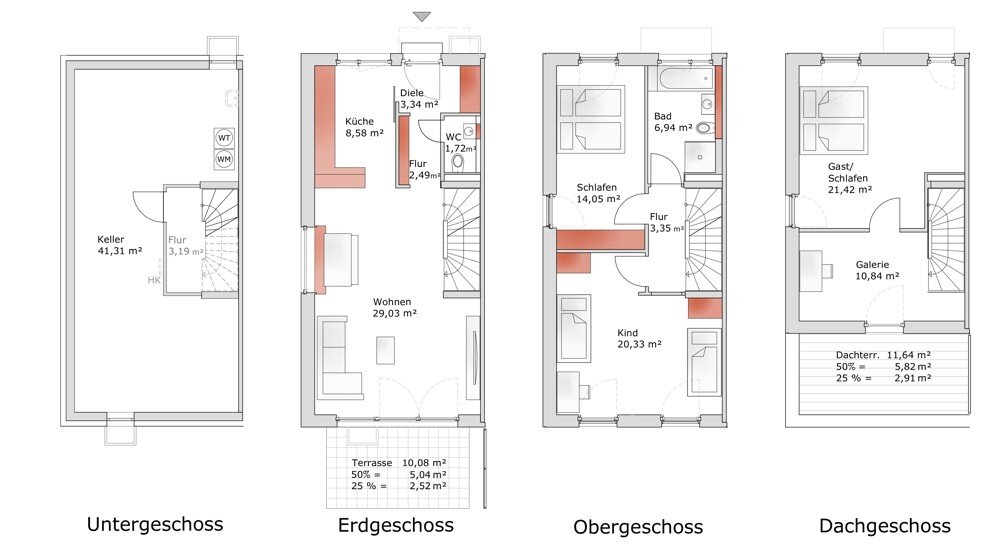 Reihenendhaus zum Kauf provisionsfrei 614.900 € 5 Zimmer 132 m²<br/>Wohnfläche 187 m²<br/>Grundstück Kaufbeuren Kaufbeuren 87600