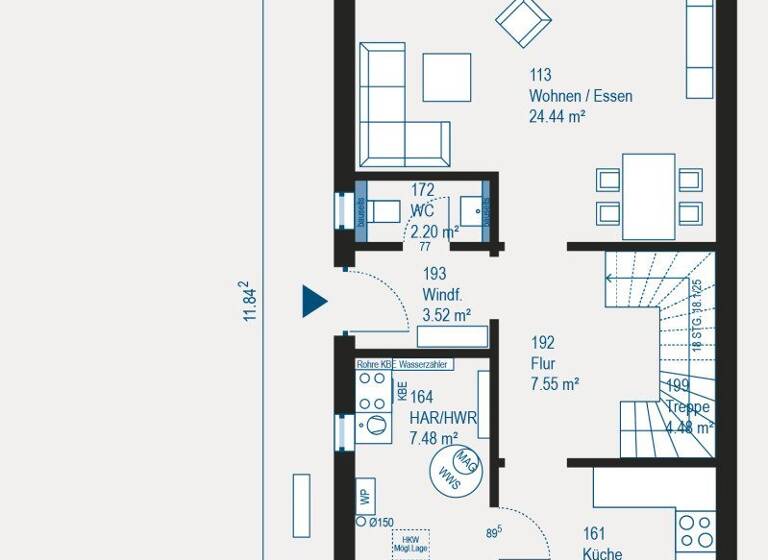 Mehrfamilienhaus zum Kauf 538.900 € 4 Zimmer 123 m² 519,3 m² Grundstück Bischweier 76476