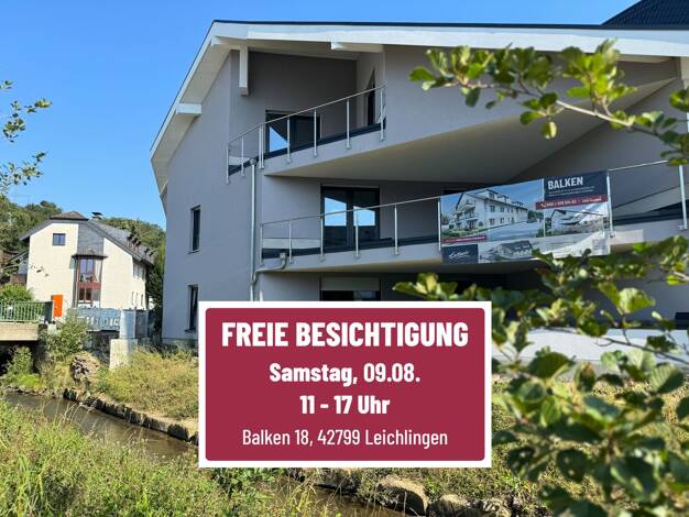 Wohnung zum Kauf - Neubau provisionsfrei 419.000 € 3 Zimmer 99,5 m² Dachgeschoss Balken 18-20 Leichlingen Leichlingen 42799