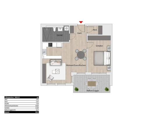 Studio zum Kauf - Neubau provisionsfrei 375.000 € 2 Zimmer 68,3 m² 2. Geschoss frei ab 01.03.2027 Siegelsbach 74936