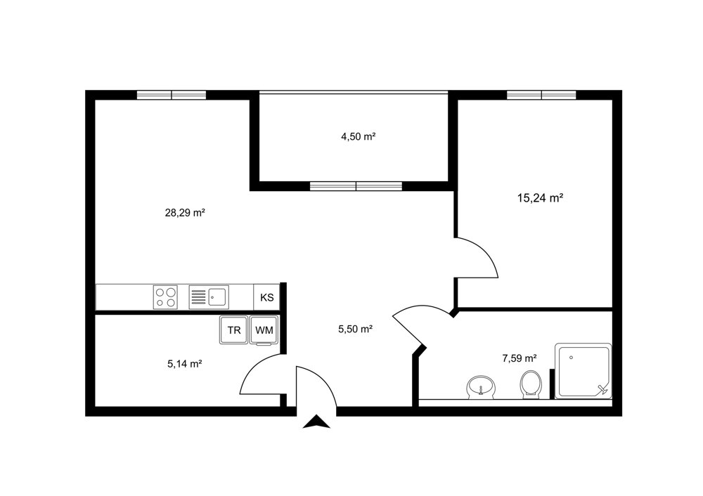 Wohnung zum Kauf 262.725 € 2 Zimmer 70,1 m²<br/>Wohnfläche 2.<br/>Geschoss 01.07.2025<br/>Verfügbarkeit Bienenbüttel Bienenbüttel 29553