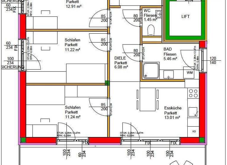 Wohnung zum Kauf 293.000 € 3 Zimmer 66,6 m² 2. Geschoss Hochsteingasse Geidorf Graz 8010