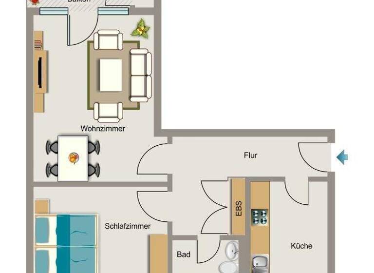 Wohnung zur Miete 500 € 2,5 Zimmer 59,4 m² 2. Geschoss Gecksheide 169 Beckhausen Gelsenkirchen 45897