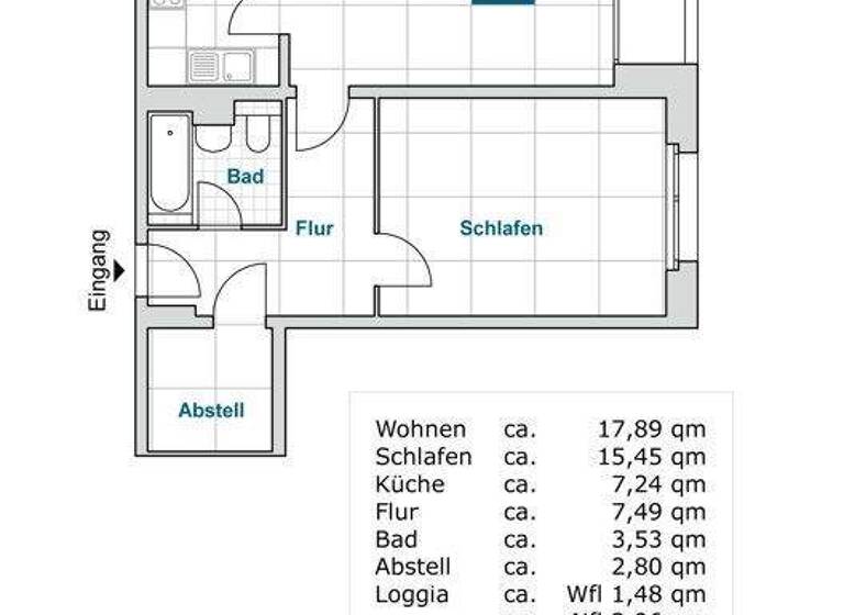 Wohnung zur Miete 488 € 2 Zimmer 56,4 m² 4. Geschoss frei ab 08.03.2026 Rottwerndorfer Str. 3 Leuben Dresden 01257
