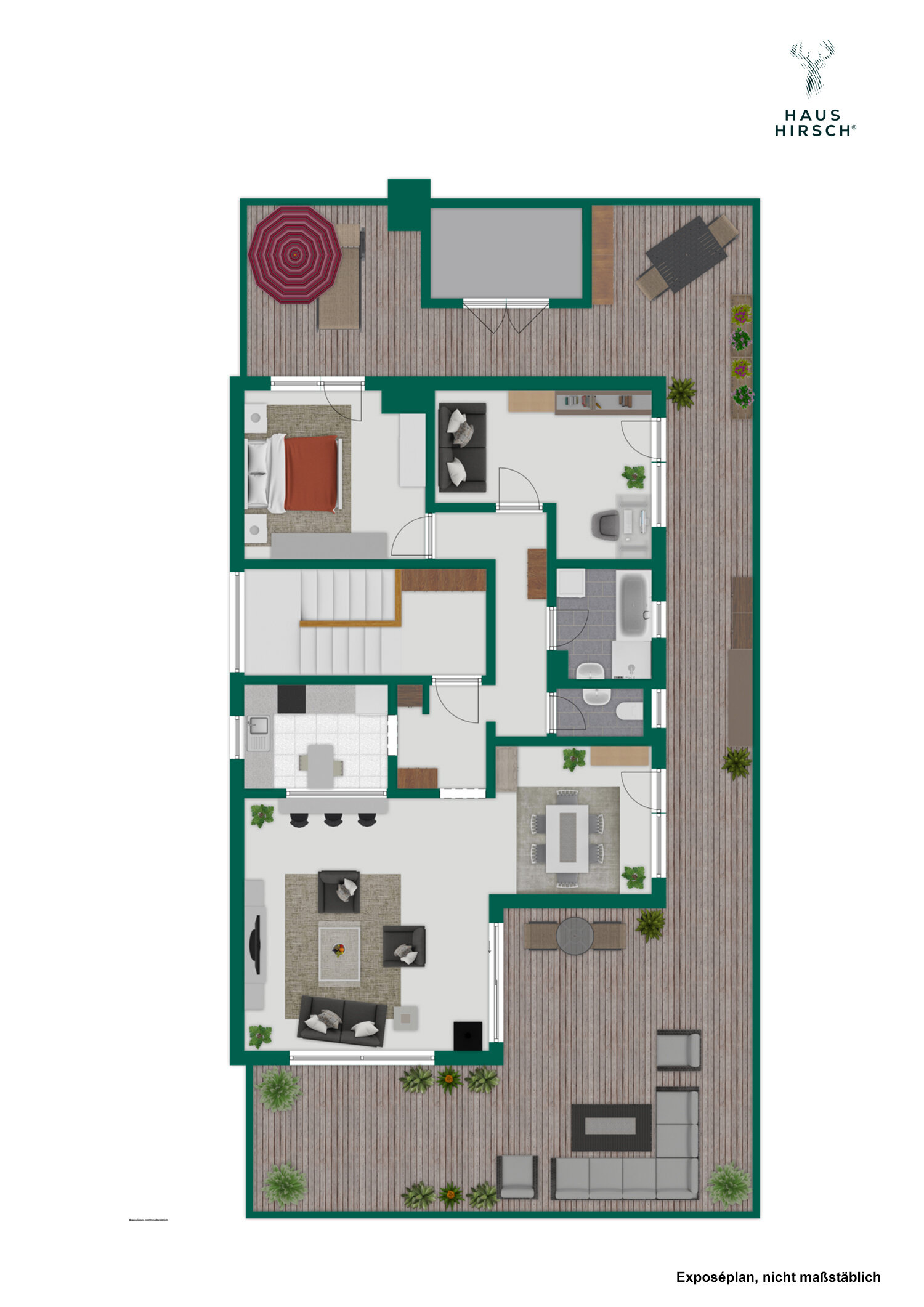 Penthouse zum Kauf 545.000 € 4 Zimmer 129,4 m²<br/>Wohnfläche 3.<br/>Geschoss ab sofort<br/>Verfügbarkeit Sielmingen Filderstadt 70794