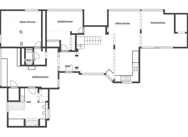 Penthouse zum Kauf 950.000 € 3 Zimmer 142,5 m² 5. Geschoss Golzheim Düsseldorf 40476