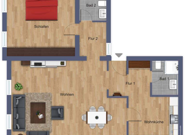 Wohnung zur Miete 1.750 € 2 Zimmer 130 m²<br/>Wohnfläche 1.<br/>Geschoss 01.06.2025<br/>Verfügbarkeit Wittlaer Düsseldorf 40489