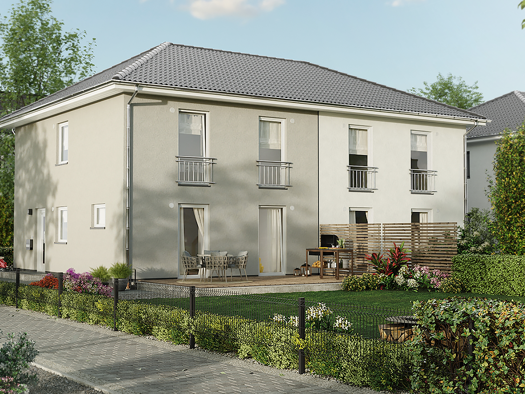 Doppelhaushälfte zum Kauf 418.150 € 4 Zimmer 115 m² 550 m² Grundstück Birkholzaue Bernau bei Berlin 16321