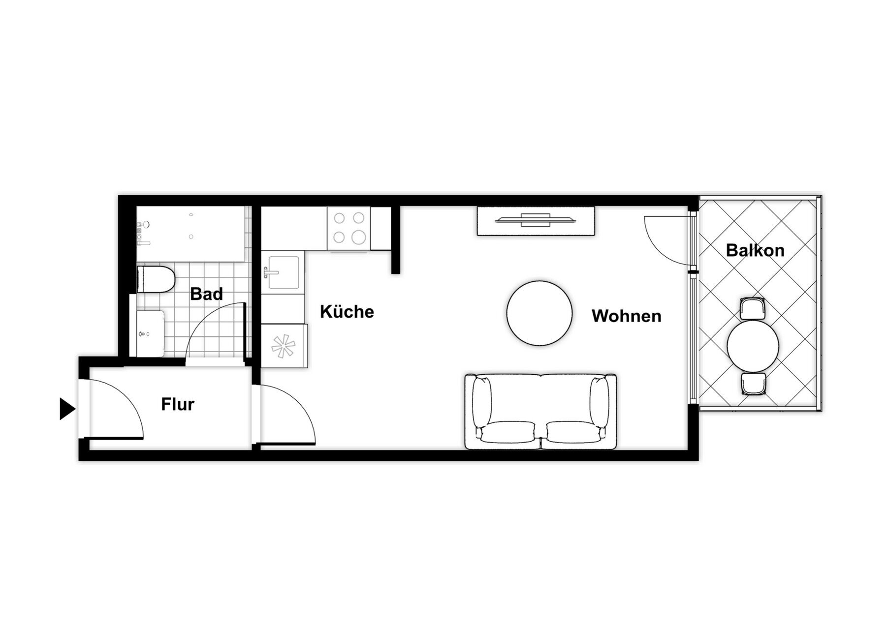 Wohnung zum Kauf 205.000 € 1 Zimmer 28,2 m²<br/>Wohnfläche Freising Freising 85354