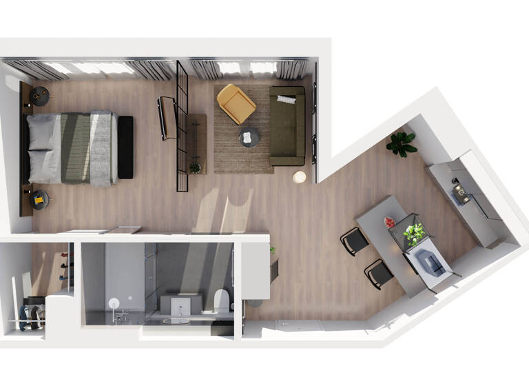 Studio zur Miete Wohnen auf Zeit 1.790 € 2 Zimmer 50 m²<br/>Wohnfläche ab sofort<br/>Verfügbarkeit Voltastraße 81 Bockenheim Frankfurt am Main 60486