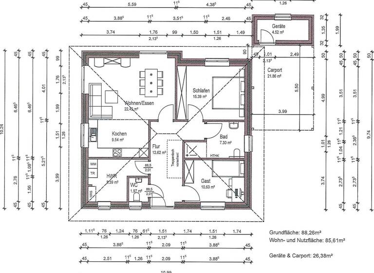 Bungalow zum Kauf - Erstbezug provisionsfrei 295.000 € 3 Zimmer 83,9 m² Haselünne 49740