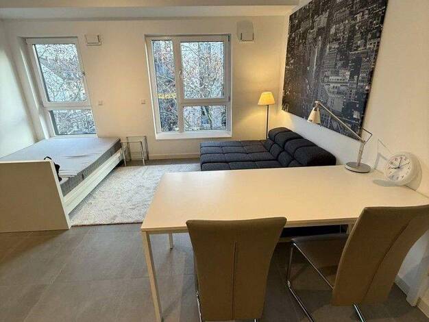 Wohnung zur Miete - Erstbezug 1.290 € 1,5 Zimmer 48 m² 4. Geschoss Schwalbacher Straße 47 Gallus Frankfurt 60486