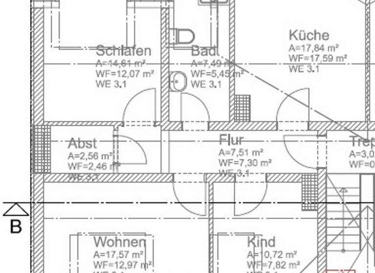Wohnung zur Miete 800 € 3 Zimmer 80 m² 4. Geschoss frei ab sofort Grimmstraße 1 Freiimfelde Halle 06112
