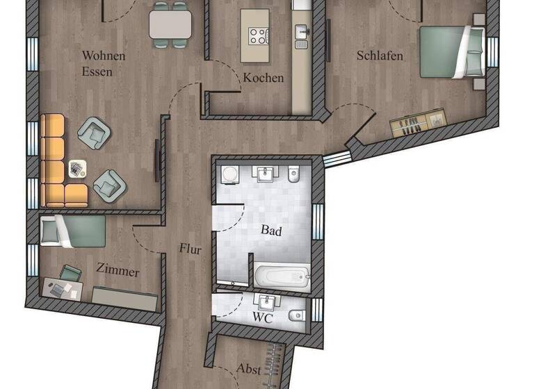 Wohnung zum Kauf provisionsfrei 665.000 € 3 Zimmer 134 m² 1. Geschoss frei ab sofort Von-der-Tann-Str. 4 Bad Kissingen 97688