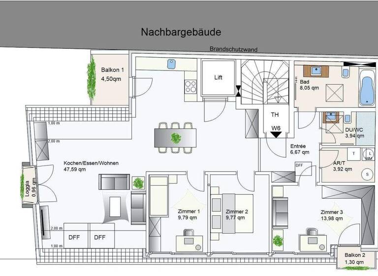 Wohnung zum Kauf - Erstbezug provisionsfrei 1.515.000 € 4 Zimmer 107 m² 3. Geschoss Neuenheim Heidelberg 69120