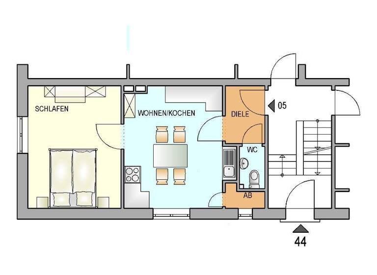 Studio zur Miete 218 € 1 Zimmer 35 m² EG frei ab sofort Ringelstraße 44 Lennep Remscheid 42897