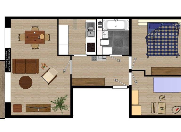 Wohnung zur Miete 348 € 3 Zimmer 57,9 m² 5. Geschoss frei ab 01.06.2026 von-Stauffenberg-Str. 5 Lugau 09385
