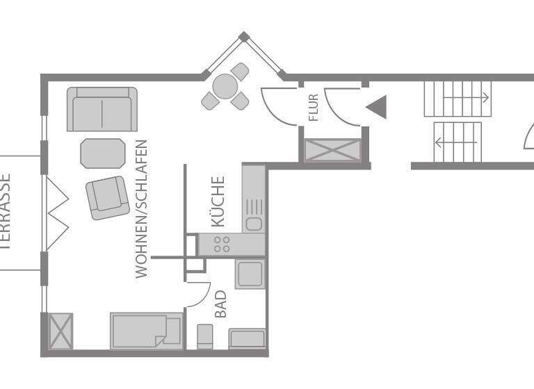 Studio zur Miete 355 € 1 Zimmer 47,4 m² 1. Geschoss frei ab sofort Hansapark 31 Sudenburg Magdeburg 39116