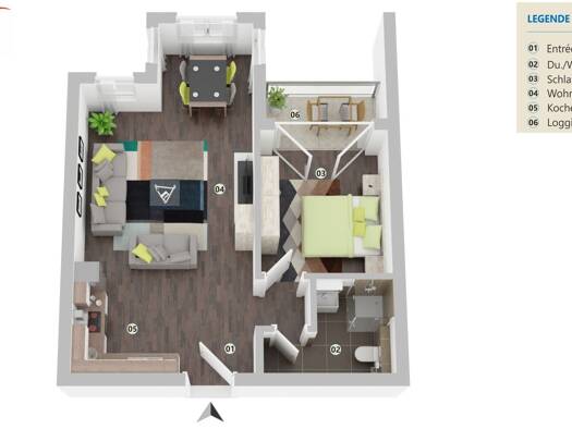 Wohnung zum Kauf - Erstbezug 239.000 € 2 Zimmer 54,2 m² 4. Geschoss Fürstenwalde Fürstenwalde 15517