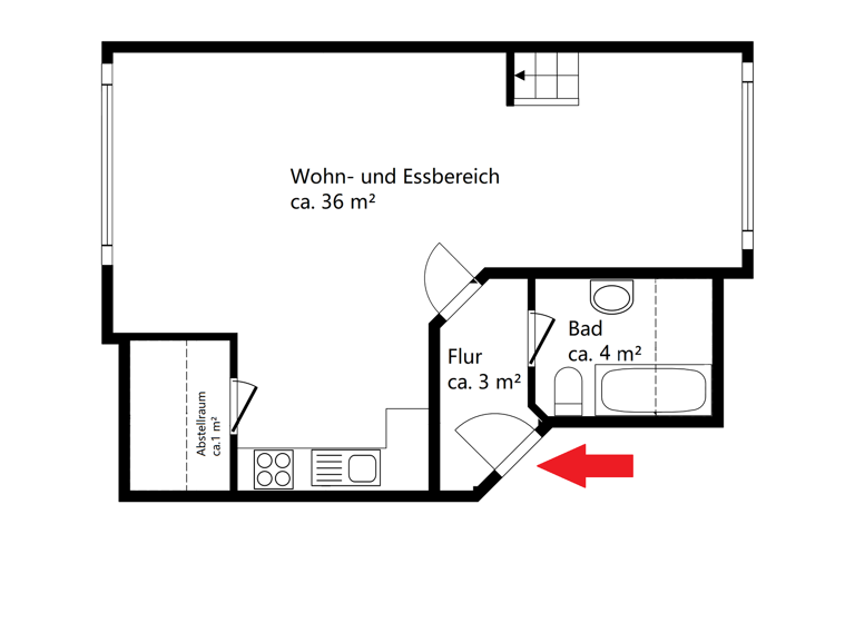 Studio zum Kauf 159.000 € 1 Zimmer 44 m² Südervorstadt Bremen 28201