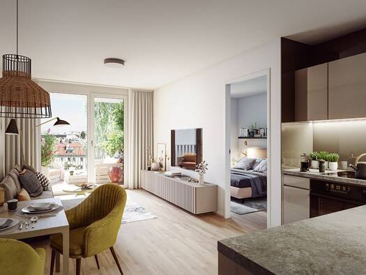 Wohnung zum Kauf - Neubau provisionsfrei 244.000 € 2 Zimmer 37,4 m² 6. Geschoss Ludwig-Reindl-Gasse 1, Senekowitschgasse 2 Wien 1220