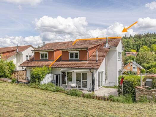 Doppelhaushälfte zum Kauf 490.000 € 5 Zimmer 148 m² 227 m² Grundstück Ersingen Kämpfelbach 75236