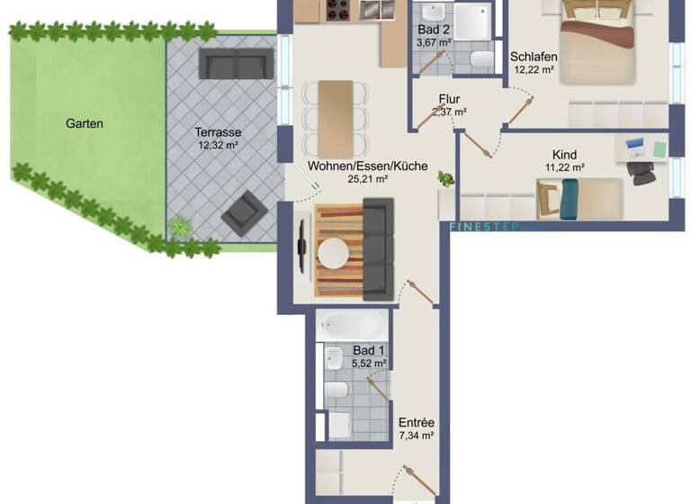 Wohnung zum Kauf - Erstbezug provisionsfrei 630.000 € 3 Zimmer 73,7 m² EG Marktplatz 11d Grafing Grafing bei München 85567