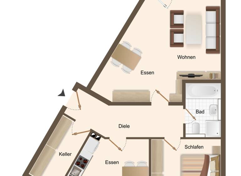 Wohnung zum Kauf 189.000 € 2 Zimmer 66 m²<br/>Wohnfläche Laineck Bayreuth 95448