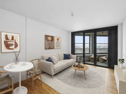 Studio zur Miete - Erstbezug 1.080 € 1 Zimmer 46,4 m² 5. Geschoss Lisa-Fittko-Straße 11 Moabit Berlin 10557