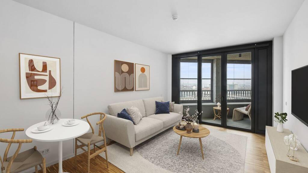 Studio zur Miete - Erstbezug 1.080 € 1 Zimmer 46,4 m² 5. Geschoss Lisa-Fittko-Straße 11 Moabit Berlin 10557