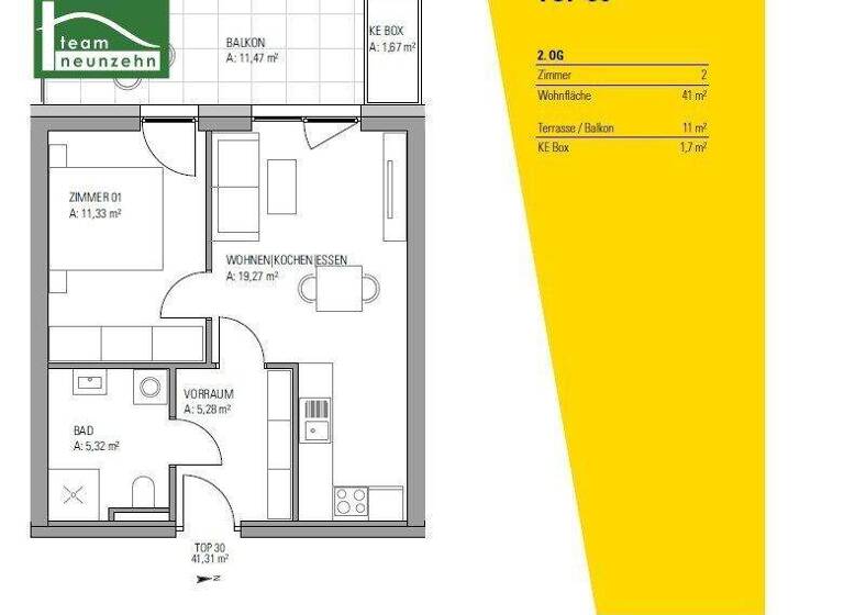 Wohnung zur Miete 532 € 2 Zimmer 41,2 m² 2. Geschoss frei ab 01.05.2026 Grenadiergasse 28 Gries Graz 8020