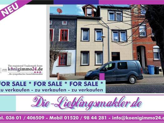 Reihenmittelhaus zum Kauf 79.000 € 6 Zimmer 122,5 m² 460 m² Grundstück frei ab sofort Mühlhausen Mühlhausen 99974