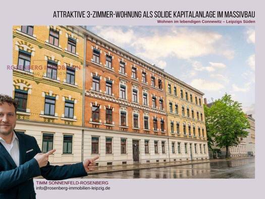 Wohnung zum Kauf 169.900 € 3 Zimmer 64 m² 3. Geschoss Frohburger Straße 37 WE16 Connewitz Leipzig / Connewitz 04277