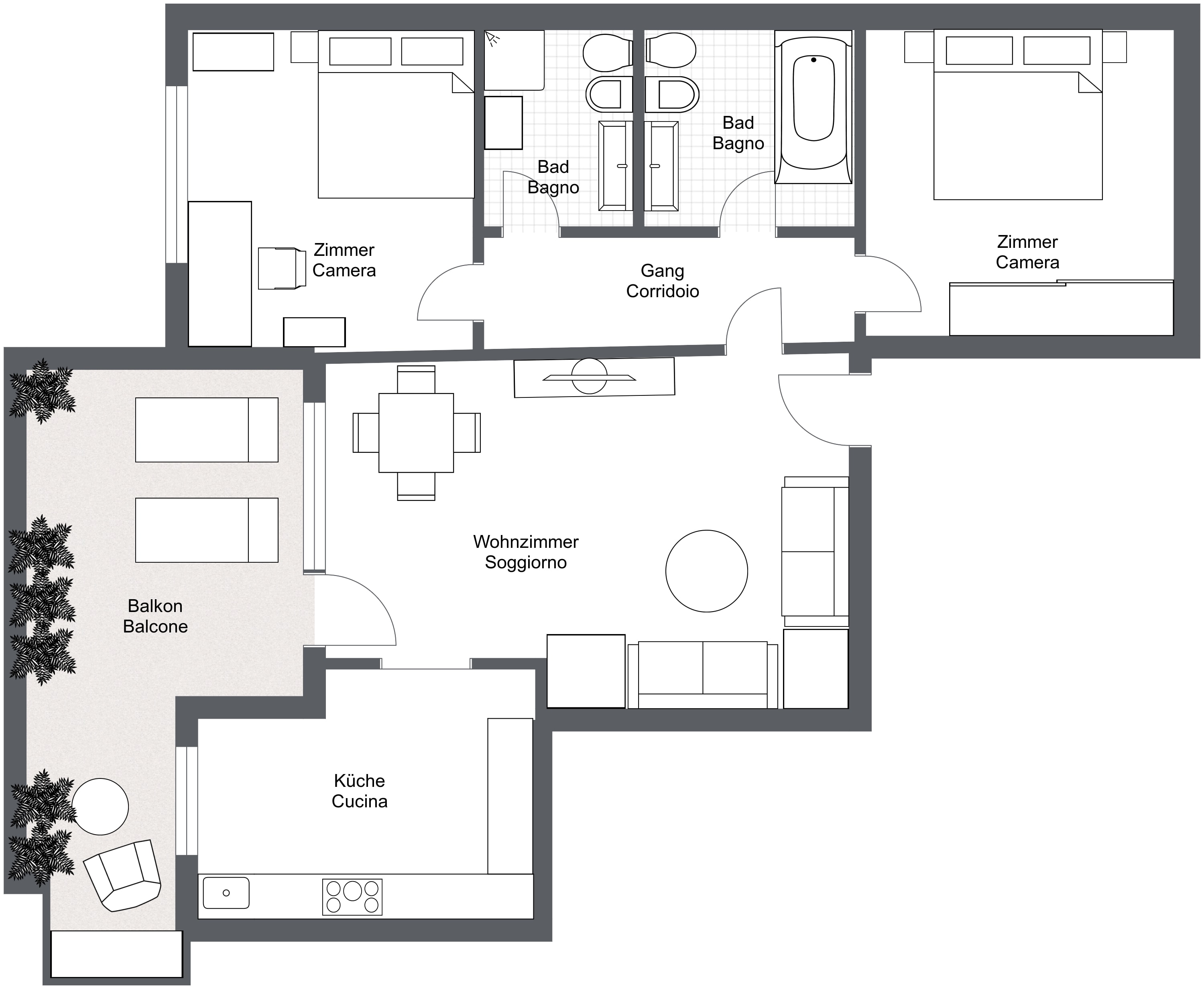 Wohnung zum Kauf 365.000 € 3 Zimmer 78 m²<br/>Wohnfläche 3.<br/>Geschoss Pfatten 39051