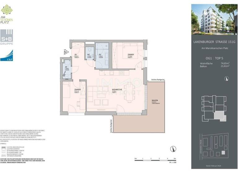 Wohnung zum Kauf - Erstbezug provisionsfrei 680.000 € 3 Zimmer 74,7 m² Wien,Favoriten 1100