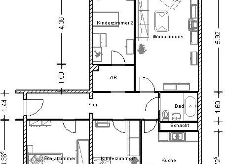 Wohnung zur Miete 559 € 4 Zimmer 88,4 m² 6. Geschoss frei ab 01.05.2026 Stuttgarter Allee 10 Grünau-Mitte Leipzig 04209