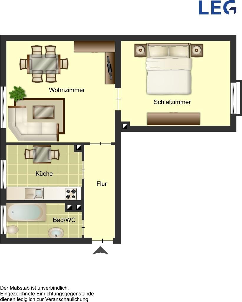 Wohnung zur Miete nur mit Wohnberechtigungsschein 355 € 3 Zimmer 76,1 m²<br/>Wohnfläche 2.<br/>Geschoss Haddenbrockerstraße 49 Nordstadt Remscheid 42853