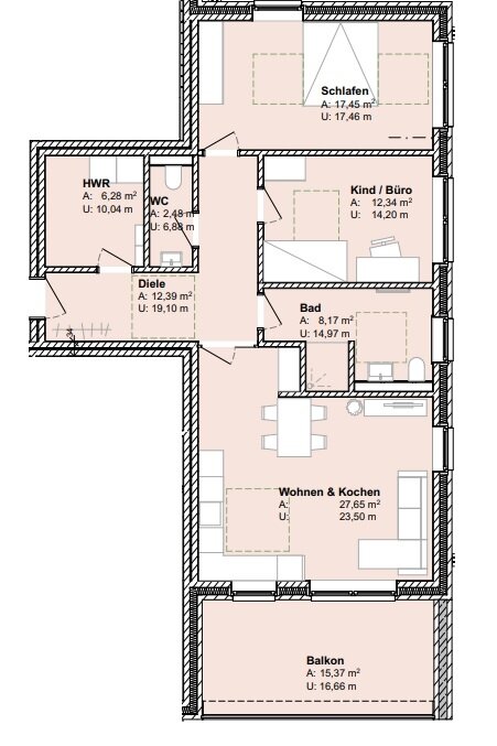 Wohnung zum Kauf provisionsfrei 292.500 € 3 Zimmer 94 m²<br/>Wohnfläche 2.<br/>Geschoss Bockhorn Bockhorn 26345