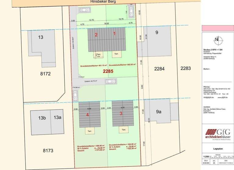 Haus zum Kauf 949.327 € 150 m² 573 m² Grundstück Hinsbeker Berg 11 Poppenbüttel Hamburg 22399