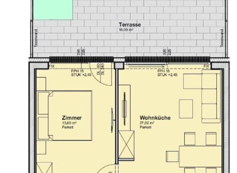 Wohnung zum Kauf - Erstbezug 493.600 € 2 Zimmer 60 m² Wien 1170