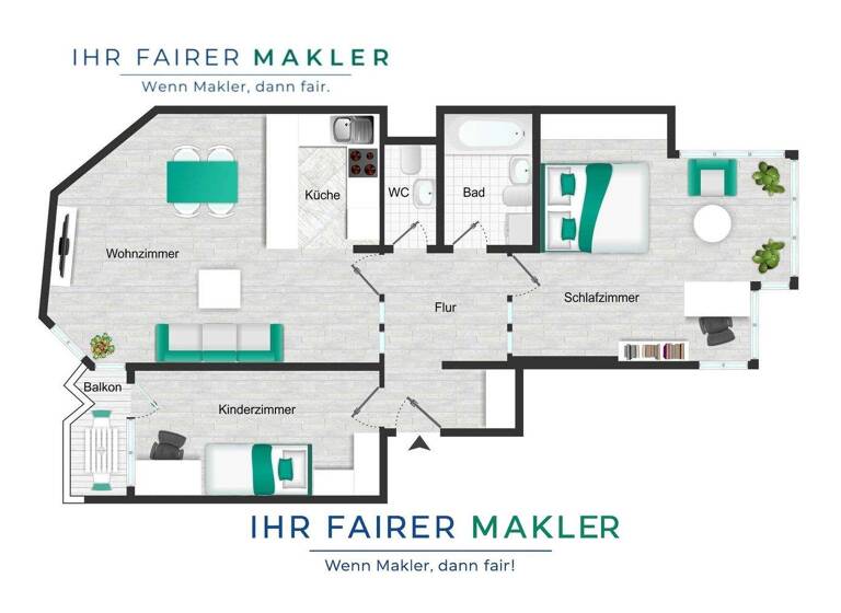 Wohnung zum Kauf 299.000 € 3 Zimmer 79,6 m² 2. Geschoss Ostertor Bremen 28203