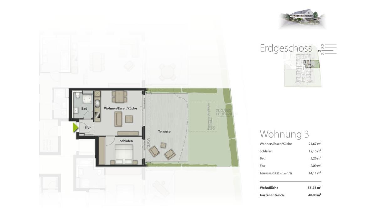 Wohnung zum Kauf provisionsfrei 529.000 € 2 Zimmer 55 m²<br/>Wohnfläche Österfeld Stuttgart 70563