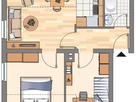 Wohnung zur Miete 379 € 2,5 Zimmer 41,1 m² 2. Geschoss frei ab 23.11.2026 Falkenstraße 42 Schwerin Castrop-Rauxel 44577