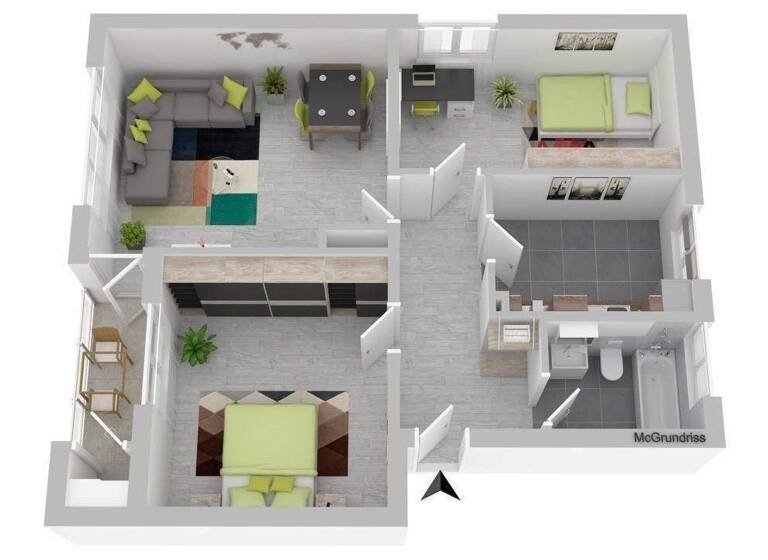 Wohnung zur Miete 550 € 3 Zimmer 67 m² 2. Geschoss Kettenbach Aarbergen 65326