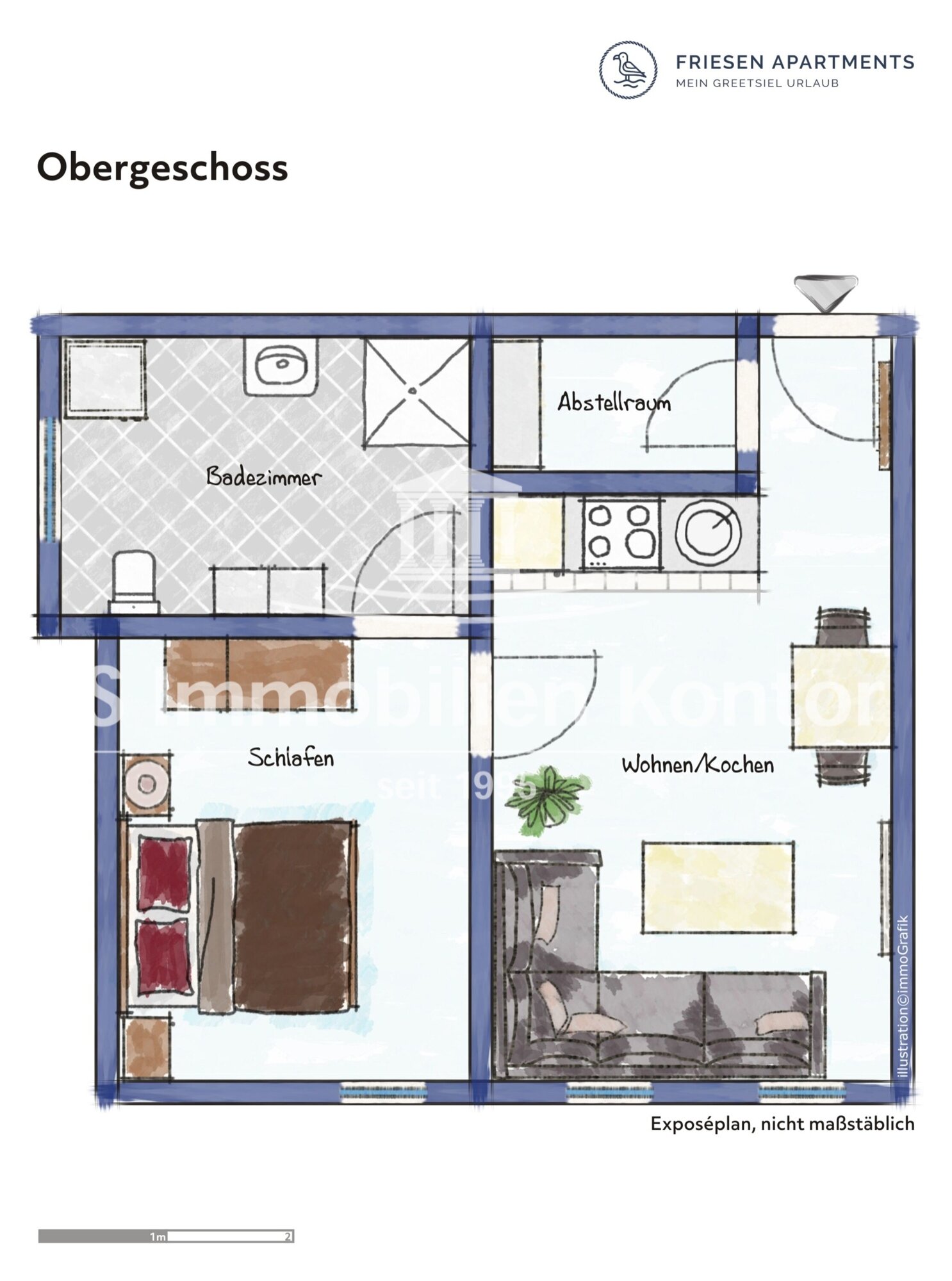 Wohnung zum Kauf 249.900 € 2 Zimmer 45 m²<br/>Wohnfläche Greetsiel Krummhörn 26736